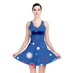 Christmas Pattern Tree Design Reversible Skater Dress by Sapixe