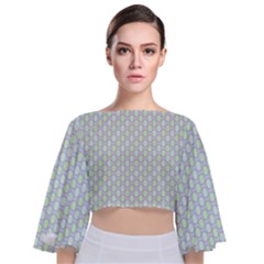 Soft Pattern Super Pastel Tie Back Butterfly Sleeve Chiffon Top by PatternFactory