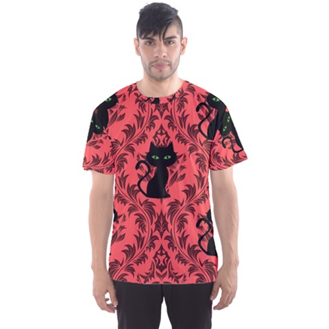 Cat Pattern Men s Sport Mesh Tee by NerdySparkleGoth