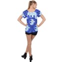 Ghost Pattern Ruffle Collar Chiffon Blouse View2