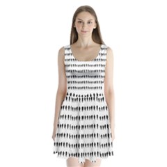 Athletic Running Graphic Silhouette Pattern Split Back Mini Dress  by dflcprintsclothing
