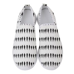 Athletic Running Graphic Silhouette Pattern Women s Slip On Sneakers by dflcprintsclothing
