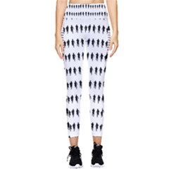 Athletic Running Graphic Silhouette Pattern Pocket Leggings  by dflcprintsclothing
