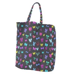 Bows On Black Giant Grocery Tote by Daria3107