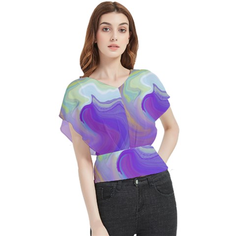 Good Vibrations Butterfly Chiffon Blouse by kiernankallan