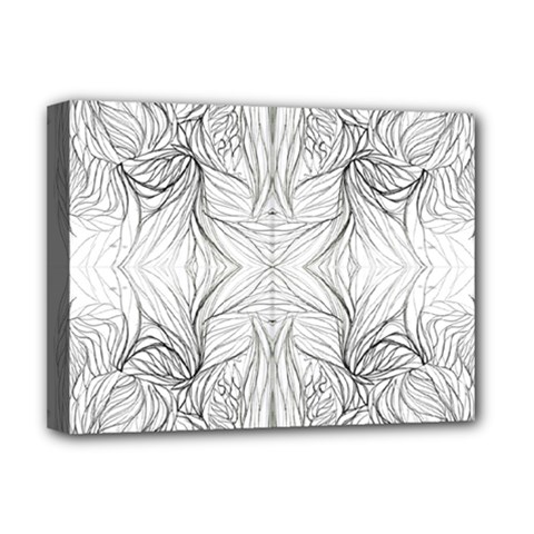 Mono Disegno Repeats Deluxe Canvas 16  X 12  (stretched)  by kaleidomarblingart