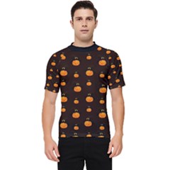 Halloween Pumpkins Pattern, Witch Hat Jack O  Lantern Men s Short Sleeve Rash Guard by Casemiro