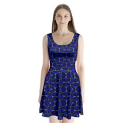 Abstract Geo Split Back Mini Dress  by Sparkle