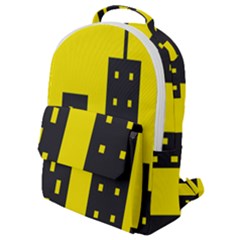 Skyline-city-building-sunset Flap Pocket Backpack (small) by Sudhe