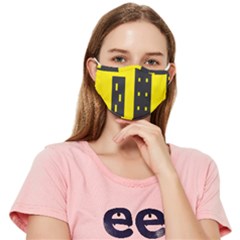 Skyline-city-building-sunset Fitted Cloth Face Mask (adult) by Sudhe