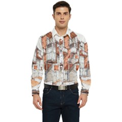 Rag-flats-onion-flats-llc-architecture-drawing Graffiti-architecture Men s Long Sleeve Pocket Shirt  by Sudhe