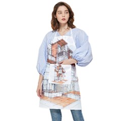 Rag-flats-onion-flats-llc-architecture-drawing Graffiti-architecture Pocket Apron by Sudhe
