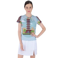 China-landmark-landscape-chinese Women s Sports Top by Sudhe