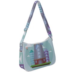 Amsterdam-landmark-landscape Zip Up Shoulder Bag by Sudhe
