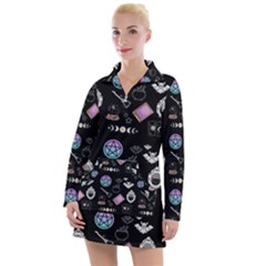 Pastel Goth Witch Women s Long Sleeve Casual Dress by NerdySparkleGoth