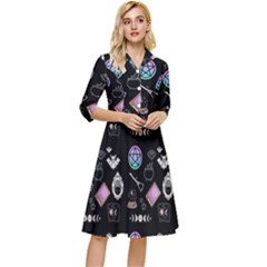 Pastel Goth Witch Classy Knee Length Dress by NerdySparkleGoth