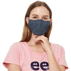 Blue Stripes On Dark Background Fitted Cloth Face Mask (adult) by SychEva