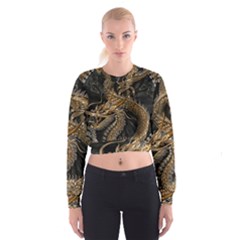 Fantasy Dragon Pentagram Cropped Sweatshirt by Sudhe