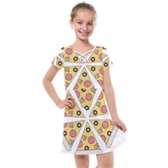 Pizza-slice-food-italian Kids  Cross Web Dress by Sudhe