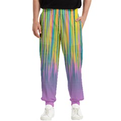 Background-colorful-texture-bright Men s Elastic Waist Pants by Sudhe