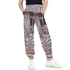 Abstract-drawing-design-modern Kids  Elastic Waist Pants by Sudhe
