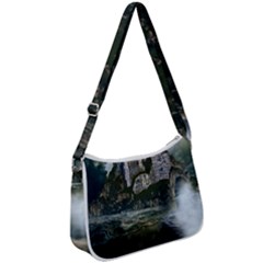 Sea-island-castle-landscape Zip Up Shoulder Bag by Sudhe