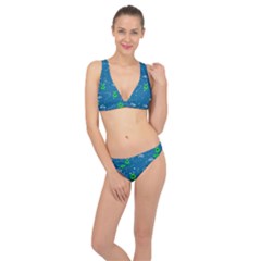 Funny Aliens With Spaceships Classic Banded Bikini Set  by SychEva