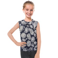 White Rocks Close Up Pattern Photo Kids  Mesh Tank Top by dflcprintsclothing