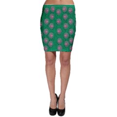 Lotus Bloom In The Blue Sea Of Peacefulness Bodycon Skirt by pepitasart