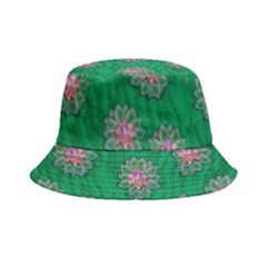 Lotus Bloom In The Blue Sea Of Peacefulness Bucket Hat by pepitasart