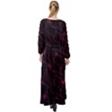 Pink Abstract Flowers With Splashes On A Dark Background  Abstract Print Maxi Chiffon Beach Wrap View2