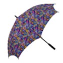 Multicolored Circles And Spots Golf Umbrellas View2