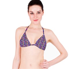 Multicolored Circles And Spots Bikini Top by SychEva