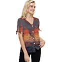 Switzerland-zermatt-mountains-snow- Bow Sleeve Button Up Top View3