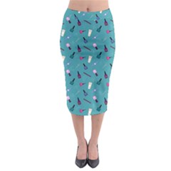 Manicure Supplies  Nail Polish Midi Pencil Skirt by SychEva
