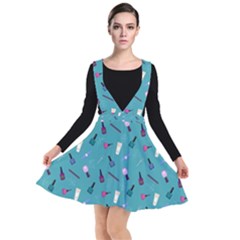 Manicure Supplies  Nail Polish Plunge Pinafore Dress by SychEva