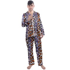 Fur-leopard 5 Men s Long Sleeve Satin Pajamas Set by skindeep