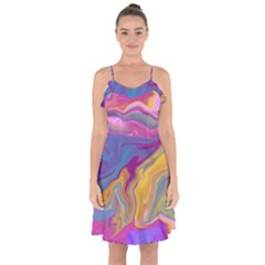 Flow Ruffle Detail Chiffon Dress by kiernankallan