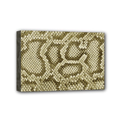 Leatherette Snake 4 Mini Canvas 6  X 4  (stretched) by skindeep