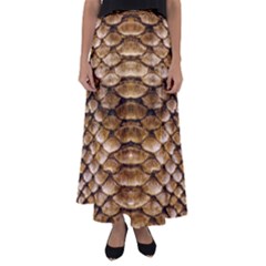Reptile Skin Pattern 11 Flared Maxi Skirt by skindeep