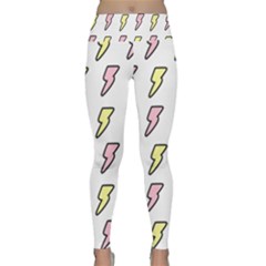 Pattern Cute Flash Design Lightweight Velour Classic Yoga Leggings by brightlightarts