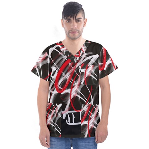  Men s V-neck Scrub Top by kiernankallan