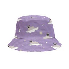 Pug Dog On A Cloud Bucket Hat by SychEva