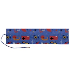 Blue 50s Roll Up Canvas Pencil Holder (l) by NerdySparkleGoth
