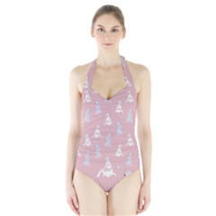 Dalmatians Favorite Dogs Halter Swimsuit by SychEva