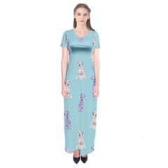 Dalmatians Are Cute Dogs Short Sleeve Maxi Dress by SychEva