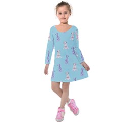 Dalmatians Are Cute Dogs Kids  Long Sleeve Velvet Dress by SychEva