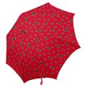 Sketchy Christmas Tree Motif Drawing Pattern Hook Handle Umbrellas (Medium) View2