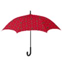 Sketchy Christmas Tree Motif Drawing Pattern Hook Handle Umbrellas (Medium) View3