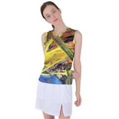 Blue Bird-1-2 Women s Sleeveless Sports Top by bestdesignintheworld